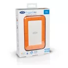 LaCie Rugged Mini, 2 TB, 3.2 Gen 1 (3.1 Gen 1), 5400 RPM, Narancssárga, Ezüst