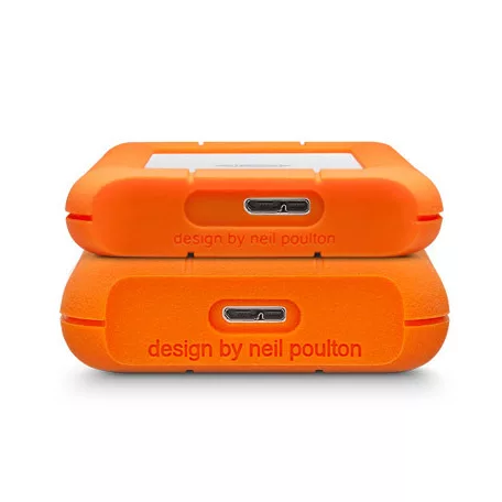 LaCie Rugged Mini, 2 TB, 3.2 Gen 1 (3.1 Gen 1), 5400 RPM, Narancssárga, Ezüst