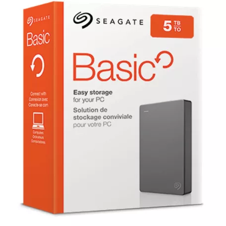 Seagate Basic, 5 TB, 2.5", 3.2 Gen 1 (3.1 Gen 1), Ezüst