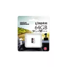 Kingston Technology High Endurance, 64 GB, MicroSD, Class 10, UHS-I, 95 MB/s, 30 MB/s