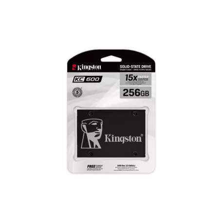 Kingston Technology KC600, 256 GB, 2.5", 550 MB/s, 6 Gbit/s