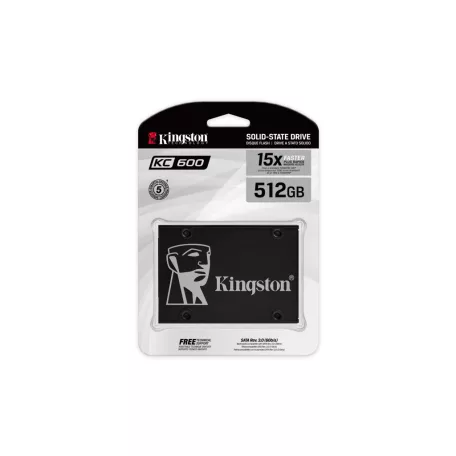 Kingston Technology KC600, 512 GB, 2.5", 550 MB/s, 6 Gbit/s