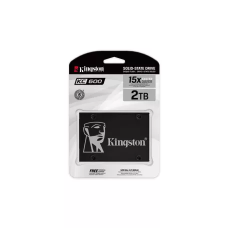 Kingston Technology KC600, 2 TB, 2.5", 550 MB/s, 6 Gbit/s