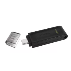   Kingston Technology DataTraveler 70, 128 GB, USB C-típus, 3.2 Gen 1 (3.1 Gen 1), Kupakos, 7 g, Fekete