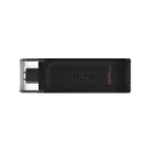 Kingston Technology DataTraveler 70, 128 GB, USB C-típus, 3.2 Gen 1 (3.1 Gen 1), Kupakos, 7 g, Fekete