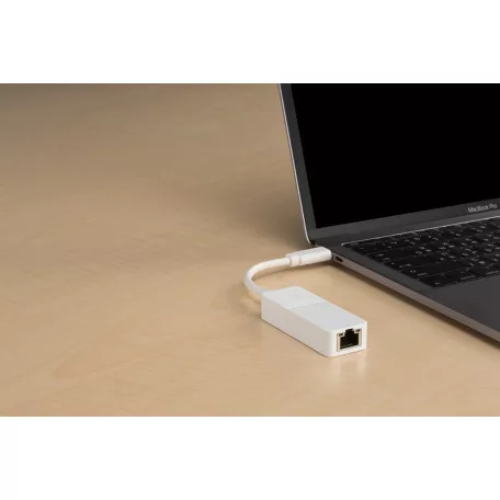 D-Link DUB-E130, Vezetékes, USB C-típus, Ethernet, 1000 Mbit/s, Fehér