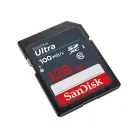 SanDisk Ultra, 128 GB, SDXC, UHS-I, 100 MB/s, Fekete