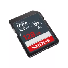 SanDisk Ultra, 128 GB, SDXC, UHS-I, 100 MB/s, Fekete