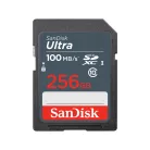 SanDisk Ultra, 256 GB, SDXC, Class 10, UHS-I, 100 MB/s, Ütésálló, Hőálló, Vízálló, Röntgenálló