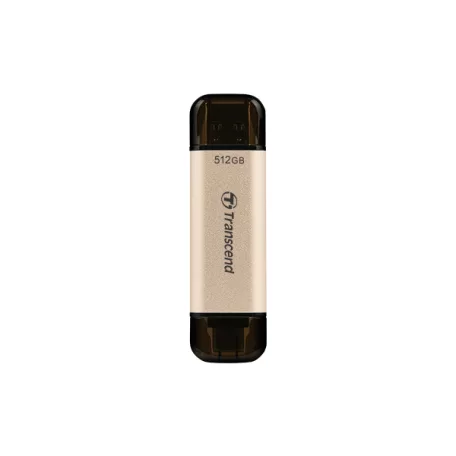 Transcend JetFlash 930C, 512 GB, USB Type-A / USB Type-C, 3.2 Gen 1 (3.1 Gen 1), 420 MB/s, Kupakos, Arany