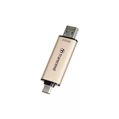   Transcend JetFlash 930C, 512 GB, USB Type-A / USB Type-C, 3.2 Gen 1 (3.1 Gen 1), 420 MB/s, Kupakos, Arany