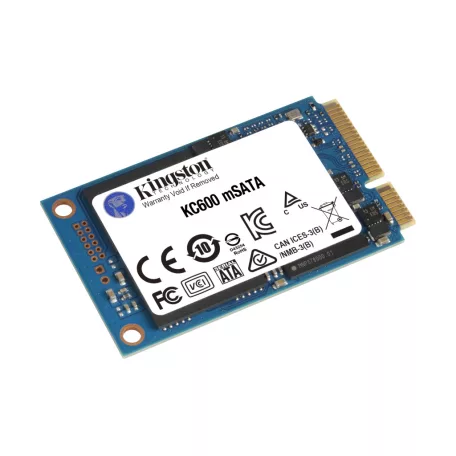 Kingston Technology KC600, 256 GB, mSATA, 550 MB/s, 6 Gbit/s