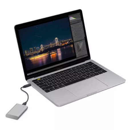 LaCie STKS1000400, 1 TB, USB C-típus, 3.2 Gen 2 (3.1 Gen 2), 1050 MB/s, Ezüst