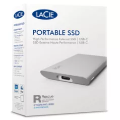LaCie STKS500400, 500 GB, USB C-típus, 1050 MB/s, Ezüst