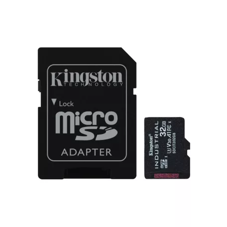 Kingston Technology Industrial, 32 GB, MicroSDHC, Class 10, UHS-I, 100 MB/s, 80 MB/s