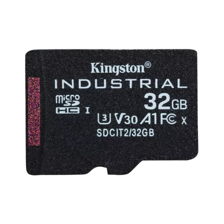 Kingston Technology Industrial, 32 GB, MicroSDHC, Class 10, UHS-I, 100 MB/s, 80 MB/s