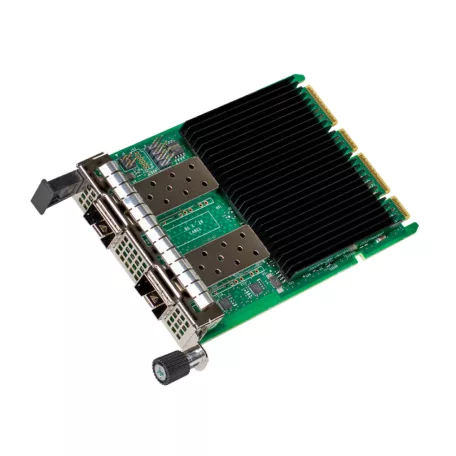 Intel E810-XXVDA2 f/ OCP 3.0, Belső, Vezetékes, PCI Express, Rost, Fekete, Zöld, Ezüst