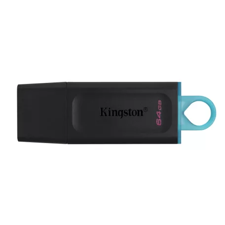 Kingston Technology DataTraveler Exodia, 64 GB, USB A típus, 3.2 Gen 1 (3.1 Gen 1), Kupakos, 22 g, Fekete, Türkizkék