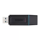 Kingston Technology DataTraveler Exodia, 64 GB, USB A típus, 3.2 Gen 1 (3.1 Gen 1), Kupakos, 22 g, Fekete, Türkizkék