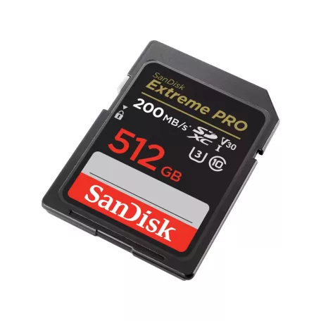 SanDisk Extreme PRO, 512 GB, SDXC, Class 10, 200 MB/s, 140 MB/s, Class 3 (U3)