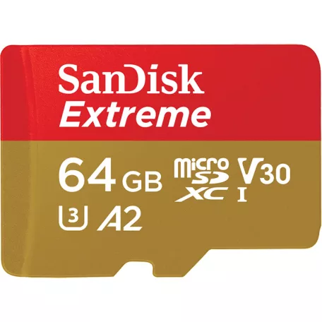 SanDisk Extreme, 64 GB, MicroSDXC, Class 10, UHS-I, 170 MB/s, 80 MB/s