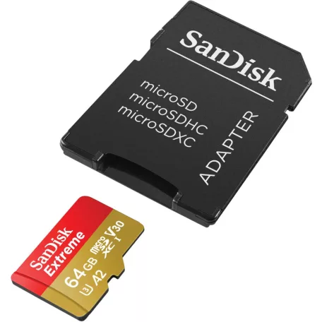 SanDisk Extreme, 64 GB, MicroSDXC, Class 10, UHS-I, 170 MB/s, 80 MB/s