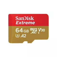   SanDisk Extreme, 64 GB, MicroSDXC, Class 10, UHS-I, 160 MB/s, 60 MB/s