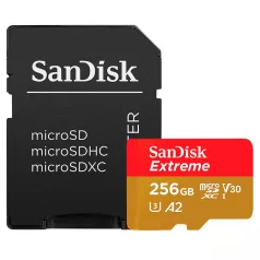   SanDisk Extreme PLUS, 256 GB, MicroSDXC, Class 10, 200 MB/s, 140 MB/s, Class 3 (U3)