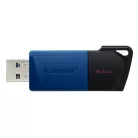 Kingston Technology DataTraveler Exodia M, 64 GB, USB A típus, 3.2 Gen 1 (3.1 Gen 1), Tolattyú, 10 g, Fekete, Kék