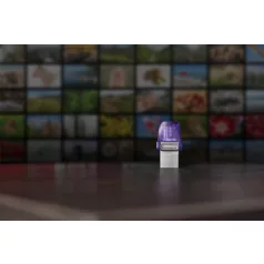   Kingston Technology DataTraveler microDuo 3C, 256 GB, USB Type-A / USB Type-C, 3.2 Gen 1 (3.1 Gen 1), 200 MB/s, Egyéb típusú, Rozsdamentes acél, Lila
