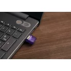 Kingston Technology DataTraveler microDuo 3C, 256 GB, USB Type-A / USB Type-C, 3.2 Gen 1 (3.1 Gen 1), 200 MB/s, Egyéb típusú, Rozsdamentes acél, Lila
