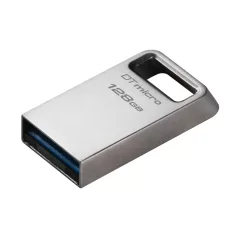   Kingston Technology DataTraveler Micro, 128 GB, USB A típus, 3.2 Gen 1 (3.1 Gen 1), 200 MB/s, Kupak nélküli, Ezüst