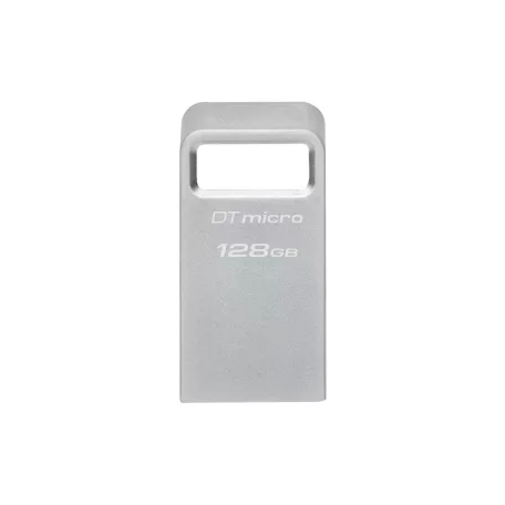 Kingston Technology DataTraveler Micro, 128 GB, USB A típus, 3.2 Gen 1 (3.1 Gen 1), 200 MB/s, Kupak nélküli, Ezüst