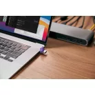 Kingston Technology DataTraveler microDuo 3C, 64 GB, USB Type-A / USB Type-C, 3.2 Gen 1 (3.1 Gen 1), 200 MB/s, Egyéb típusú, Lila, Rozsdamentes acél