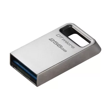 Kingston Technology DataTraveler Micro, 256 GB, USB A típus, 3.2 Gen 1 (3.1 Gen 1), 200 MB/s, Kupak nélküli, Ezüst