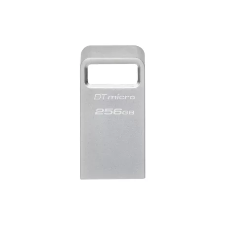 Kingston Technology DataTraveler Micro, 256 GB, USB A típus, 3.2 Gen 1 (3.1 Gen 1), 200 MB/s, Kupak nélküli, Ezüst
