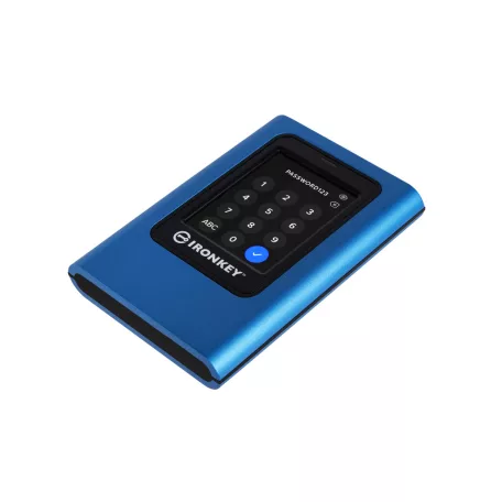 Kingston Technology IronKey Vault Privacy 80, 1,92 TB, USB C-típus, 3.2 Gen 1 (3.1 Gen 1), 250 MB/s, Jelszavas védelem, Kék