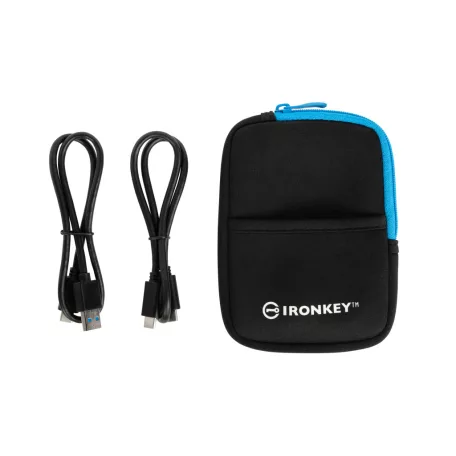Kingston Technology IronKey Vault Privacy 80, 1,92 TB, USB C-típus, 3.2 Gen 1 (3.1 Gen 1), 250 MB/s, Jelszavas védelem, Kék