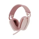 Logitech Zone Vibe 100, Vezeték nélküli, Hívás/zene, 185 g, Headset, Rózsa