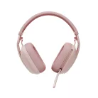 Logitech Zone Vibe 100, Vezeték nélküli, Hívás/zene, 185 g, Headset, Rózsa