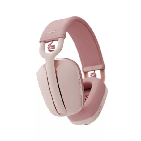 Logitech Zone Vibe 100, Vezeték nélküli, Hívás/zene, 185 g, Headset, Rózsa