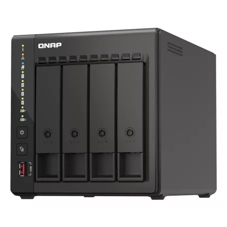 QNAP TS-453E, NAS, Tower, Intel® Celeron®, J6412, 8 GB, 0 TB