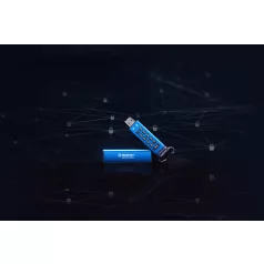   Kingston Technology IronKey Keypad 200, 128 GB, USB A típus, 3.2 Gen 1 (3.1 Gen 1), 145 MB/s, Siklócsapágy, Kék