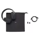 Logitech Zone Vibe Wireless UC, Vezeték nélküli, Hívás/zene, 185 g, Headset, Grafit