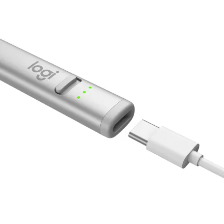 Logitech 914-000074, Táblagép, Apple, Ezüst, Fehér, Beépített, Lítium