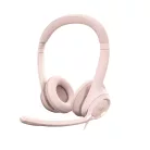 Logitech H390, Vezetékes, 20 - 20000 Hz, Iroda/telefonos ügyfélközpont, 197 g, Headset, Rózsa