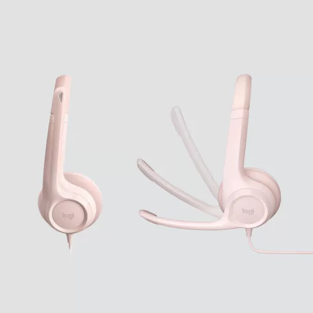 Logitech H390, Vezetékes, 20 - 20000 Hz, Iroda/telefonos ügyfélközpont, 197 g, Headset, Rózsa