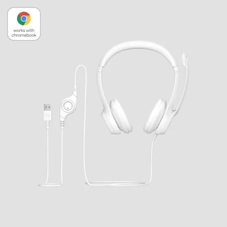 Logitech H390, Vezetékes, Iroda/telefonos ügyfélközpont, 20 - 20000 Hz, 197 g, Headset, Fehér