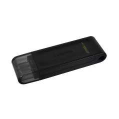   Kingston Technology DataTraveler 70, 256 GB, USB C-típus, 3.2 Gen 1 (3.1 Gen 1), Kupakos, 7 g, Fekete