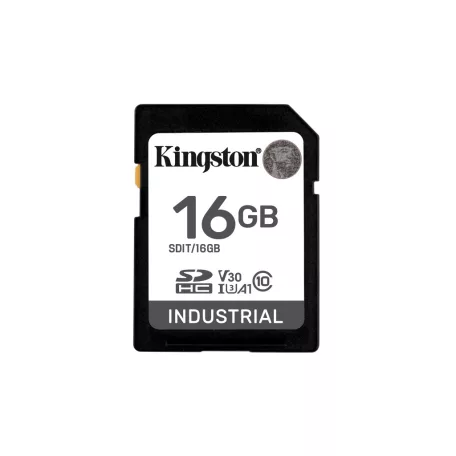Kingston Technology Industrial, 16 GB, SDHC, Class 10, UHS-I, 100 MB/s, 80 MB/s